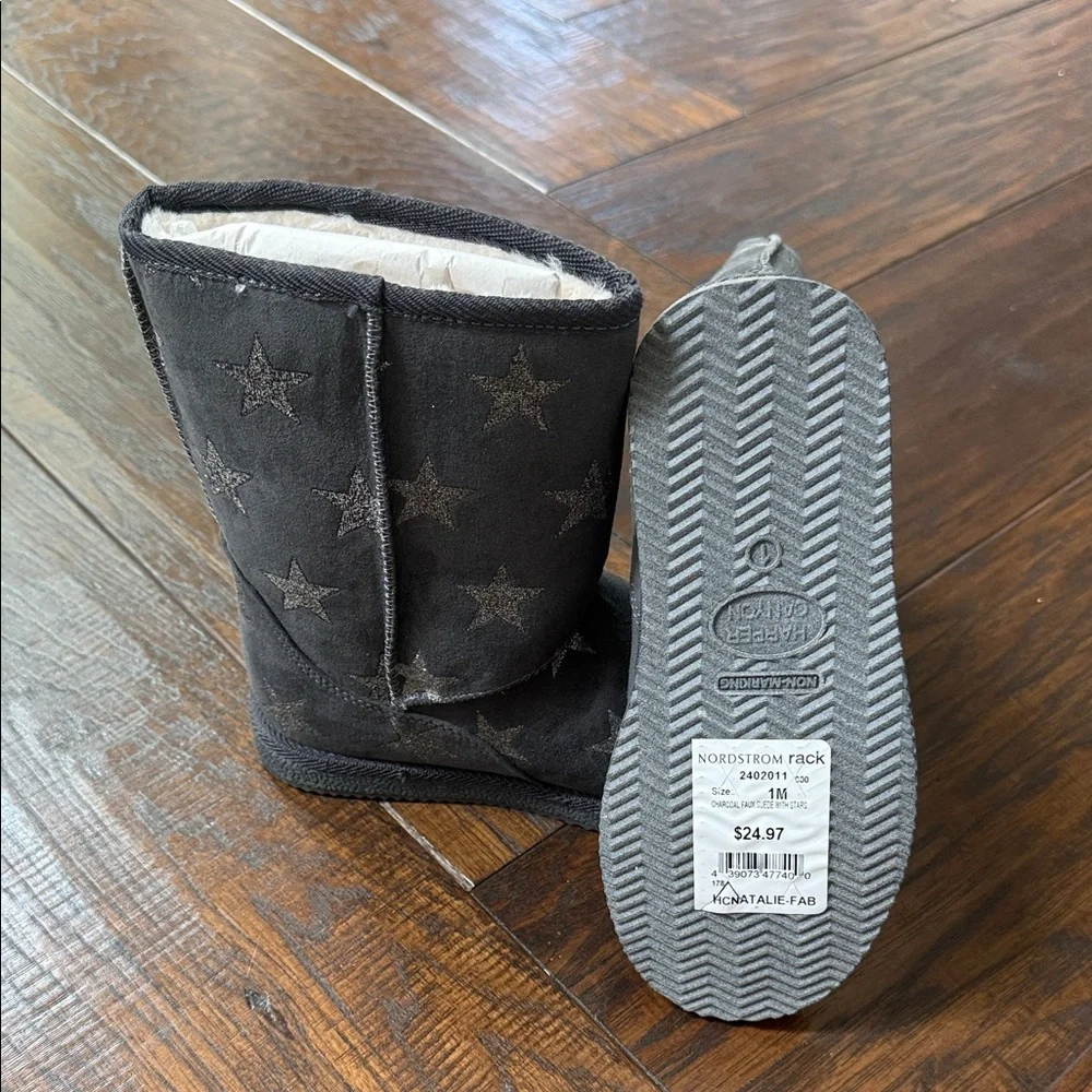 Harper Canyon Black Kids Star Suede Boots